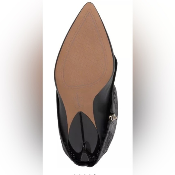 Jessica Simpson black Brykia perforated laser cut lace Cuffed knee hi Boots sz11 - Picture 4 of 6